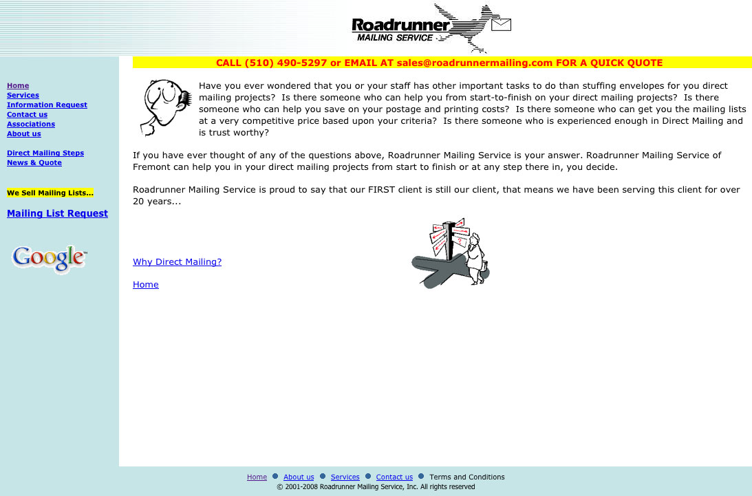 roadrunner-mailing-website-old